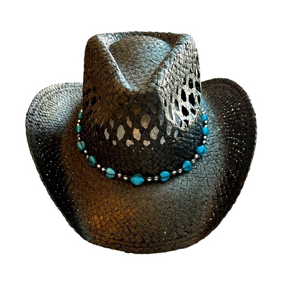 Accessories New Western Cowgirlcowboy Straw Hat With Reshapeable Brim